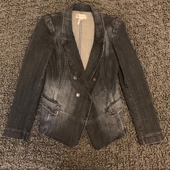 Faded Denim Blazer - Picture 1 of 6